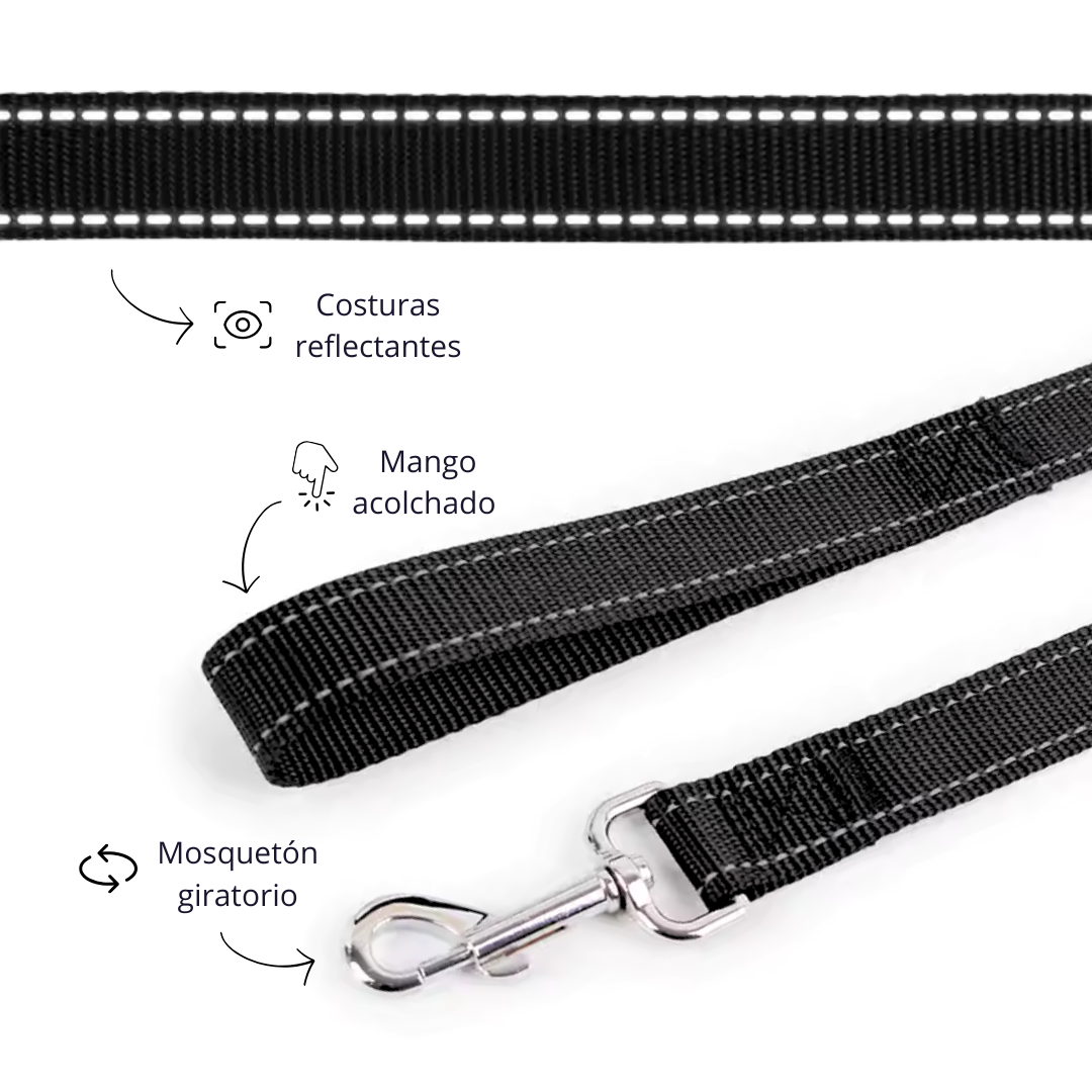 Correa de nylon negra