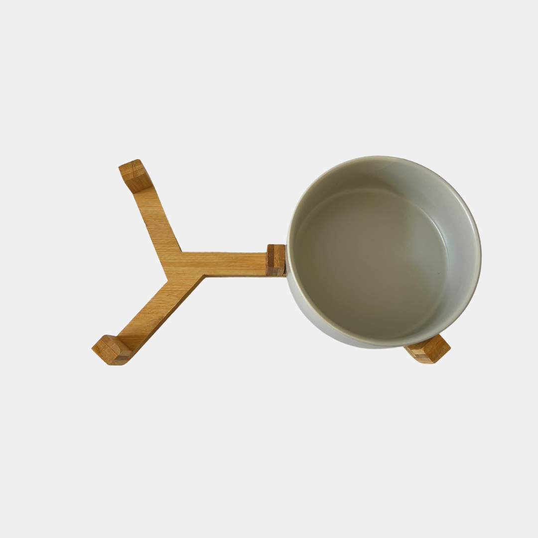 foto estudio comedero ceramico gris